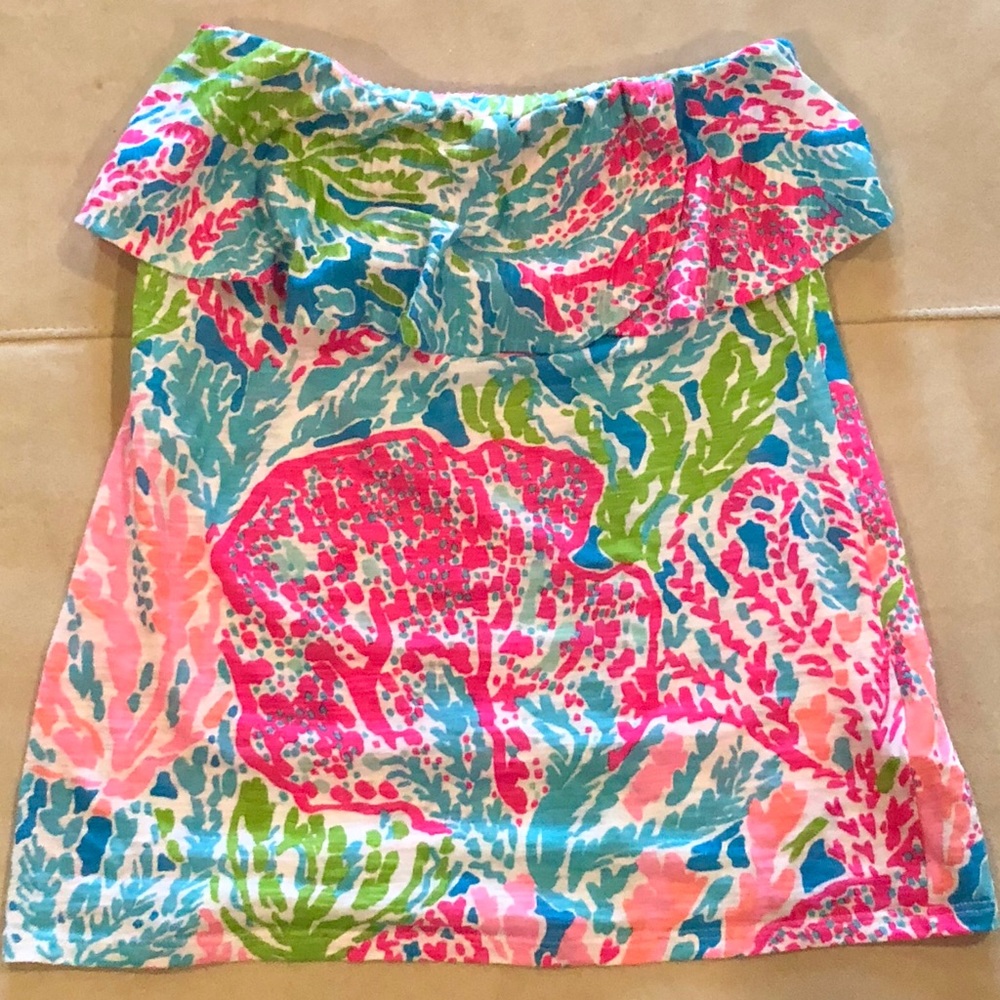 EUC XS Lilly Pulitzer tube top ‘Lets cha cha’